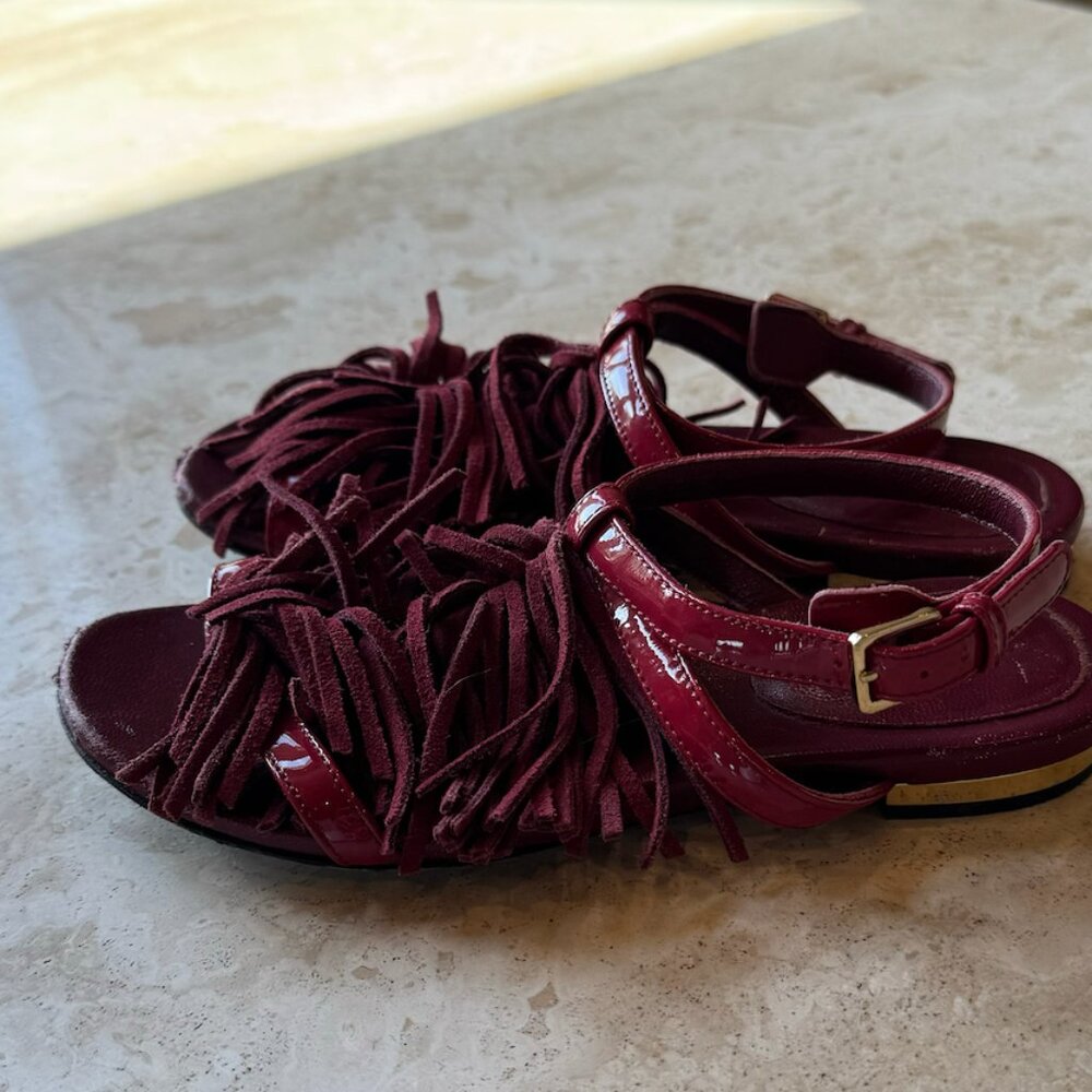 Burberry Kids Justine Plum pink Leather sandals euro 30